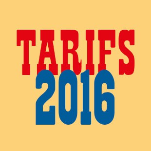 Tarifs 2016